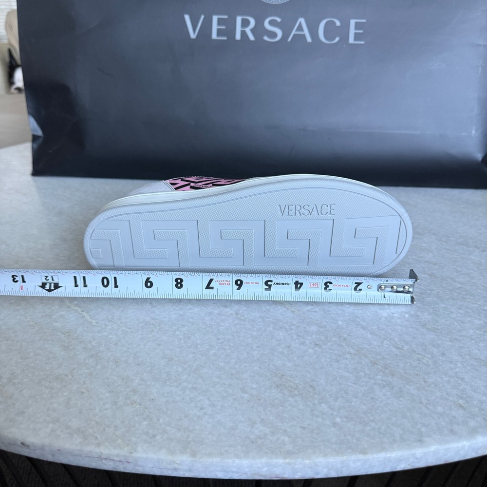 Versace Medusa Pink/Gray Leather Women's Sneaker Shoe, 1014316, Euro 40 - Picture 12 of 12